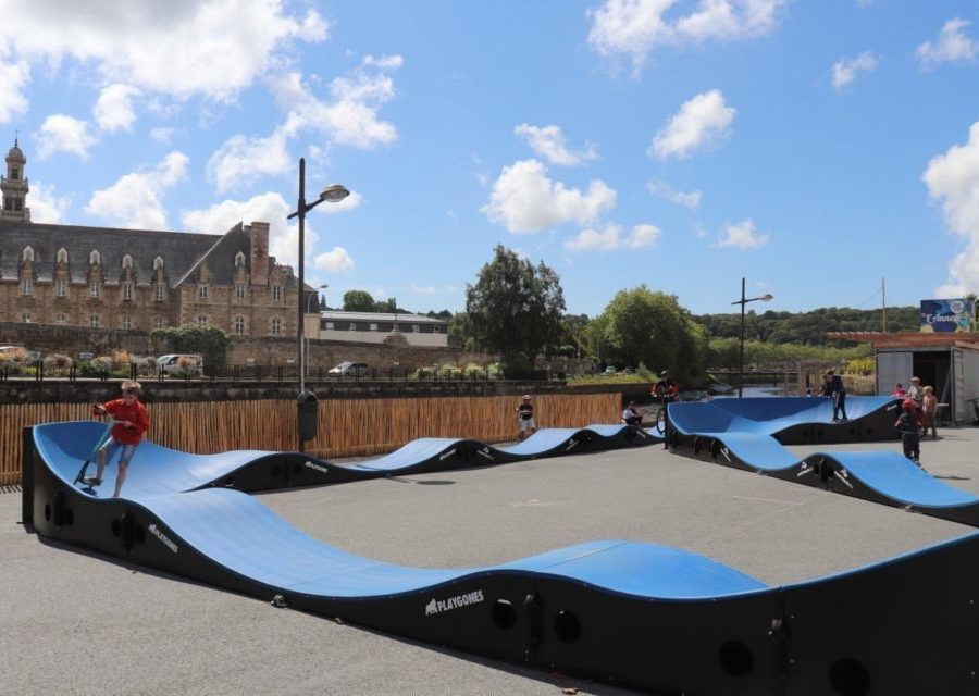 Pumptrack modulaire Brookland à Lannion (Côtes-d'Armor), vue d'ensemble (troisième vue)