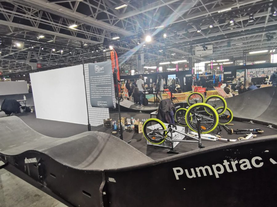 Pumptrack modulaire au salon Who's Next 2022 à Paris, détail des modules