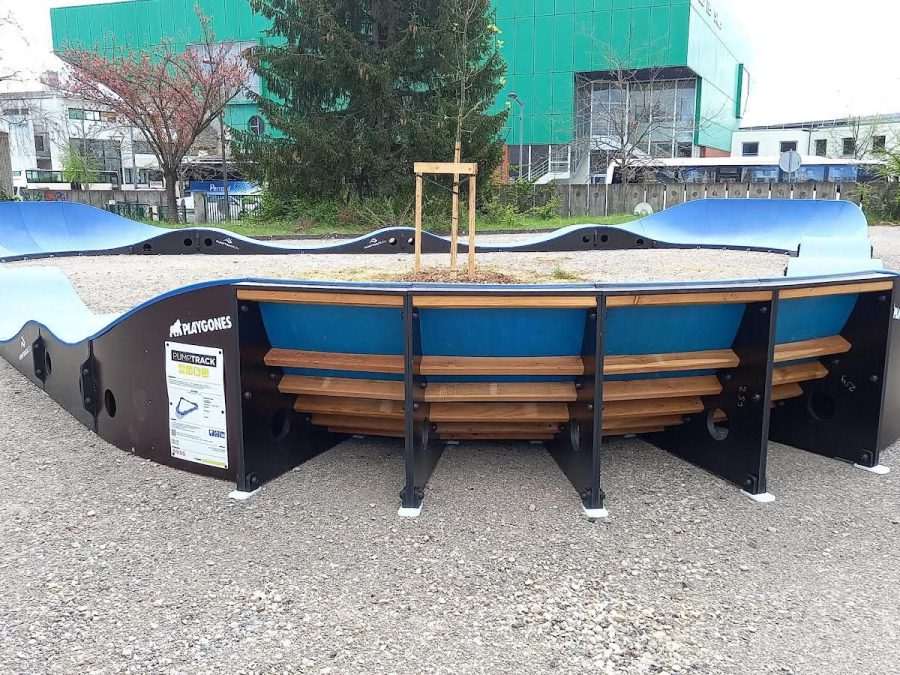 Pumptrack modulaire Triangle à Vaulx-en-Velin (Rhône), vue d'ensemble (troisième vue)