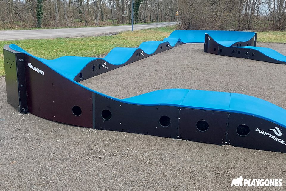 Pumptrack modulaire Brookland à Pont-de-Vaux (Ain), détail du tracé