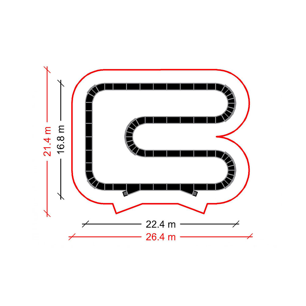 Plan et dimensions de la Pumptrack Sakhir