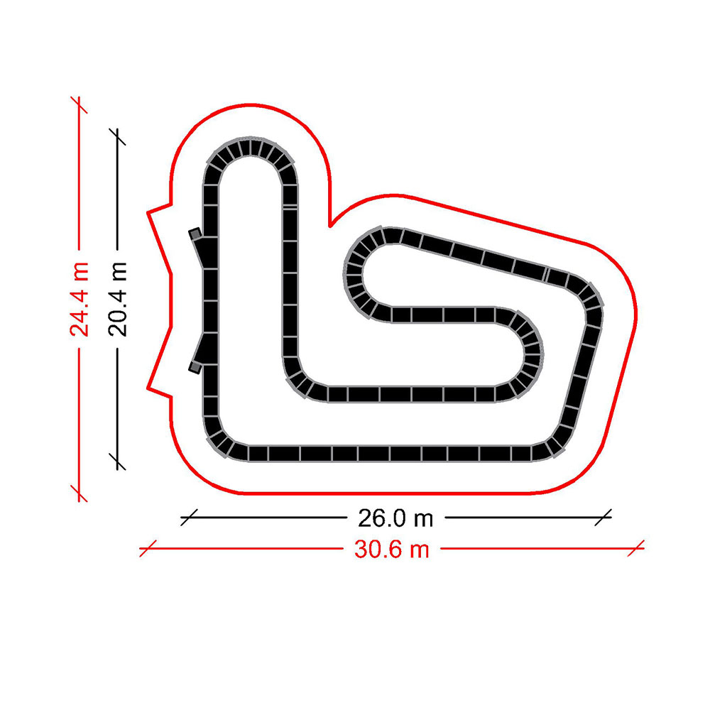 Plan et dimensions de la Pumptrack Sebring