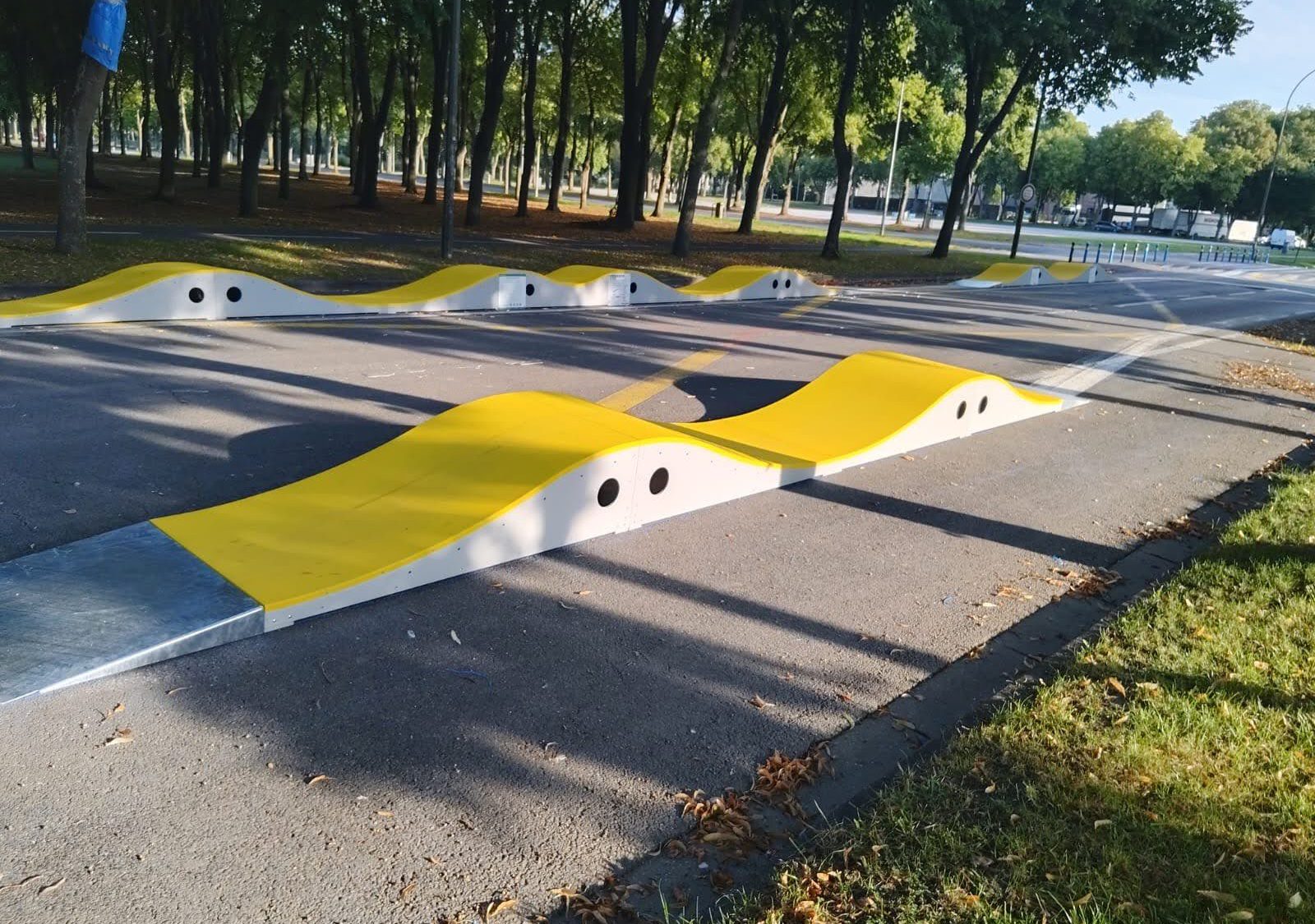 Pumptrack modulaire à Amiens (Somme), détail des modules