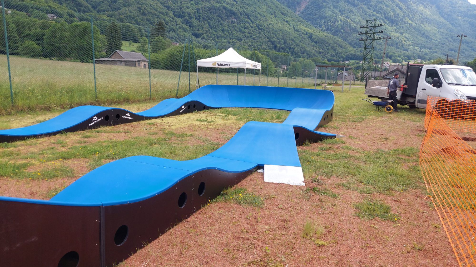 Pumptrack modulaire Monza à Argentine (Savoie), piste terminée