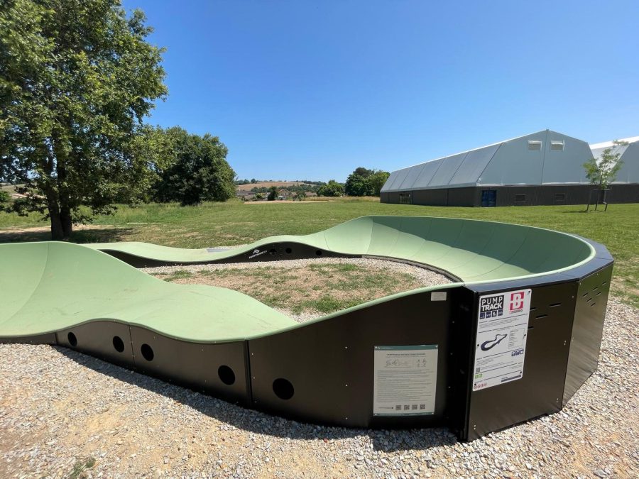 Pumptrack modulaire à Bessières (Haute-Garonne), piste terminée
