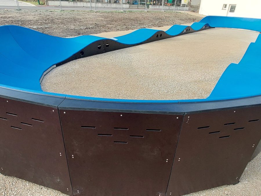 Pumptrack modulaire Speedway à Foissiat (Ain), détail des modules