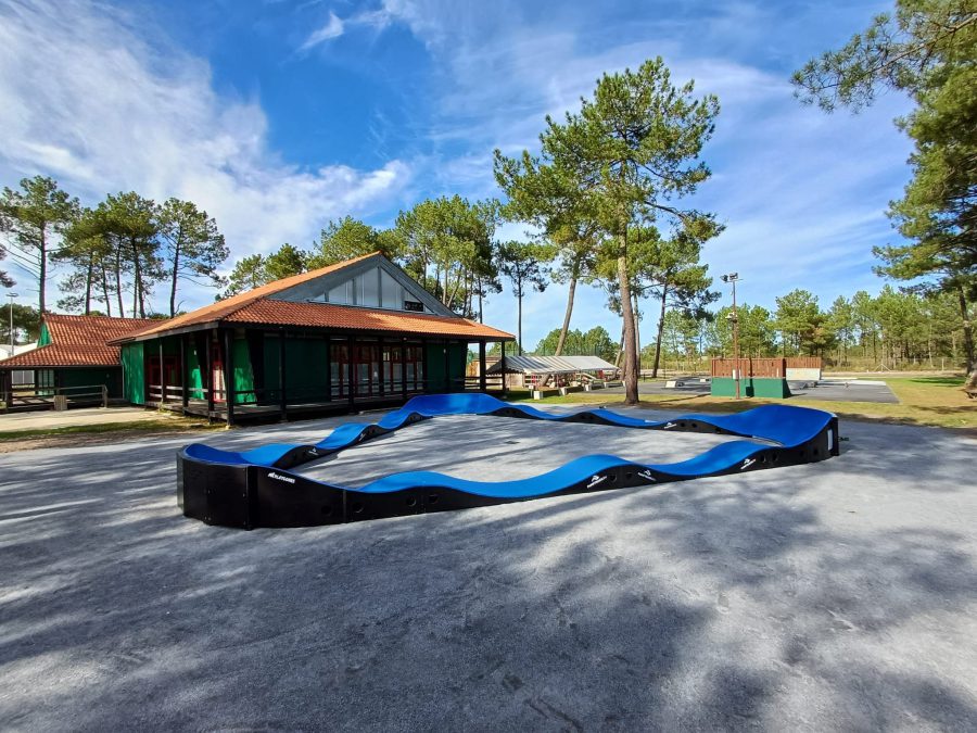Pumptrack modulaire Triangle à La Teste-de-Buch (Gironde), vue d'ensemble (troisième vue)