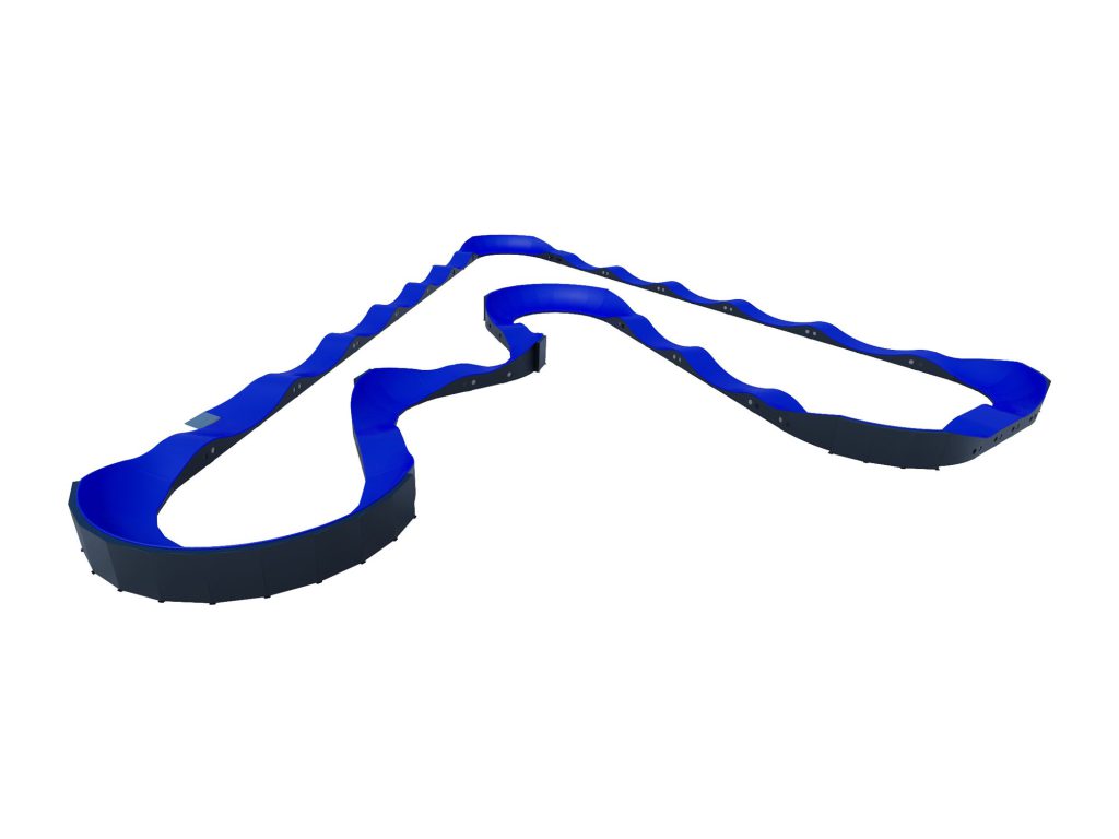Pumptrack Monaco, modules bleu