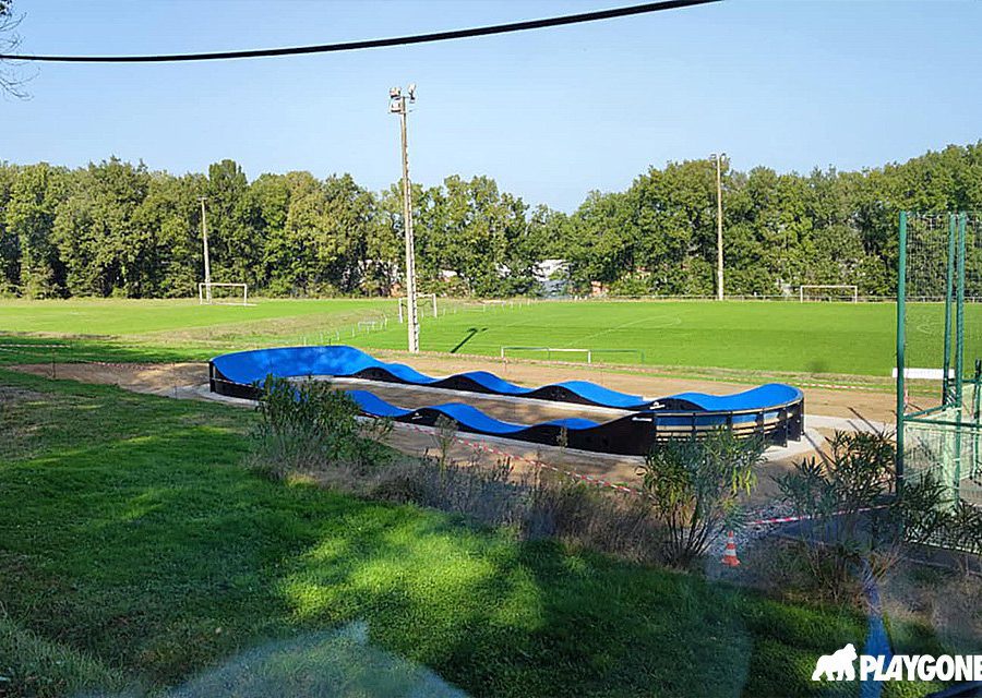 Pumptrack modulaire Speedway à Montjoire (Haute-Garonne), vue d'ensemble (cinquième vue)