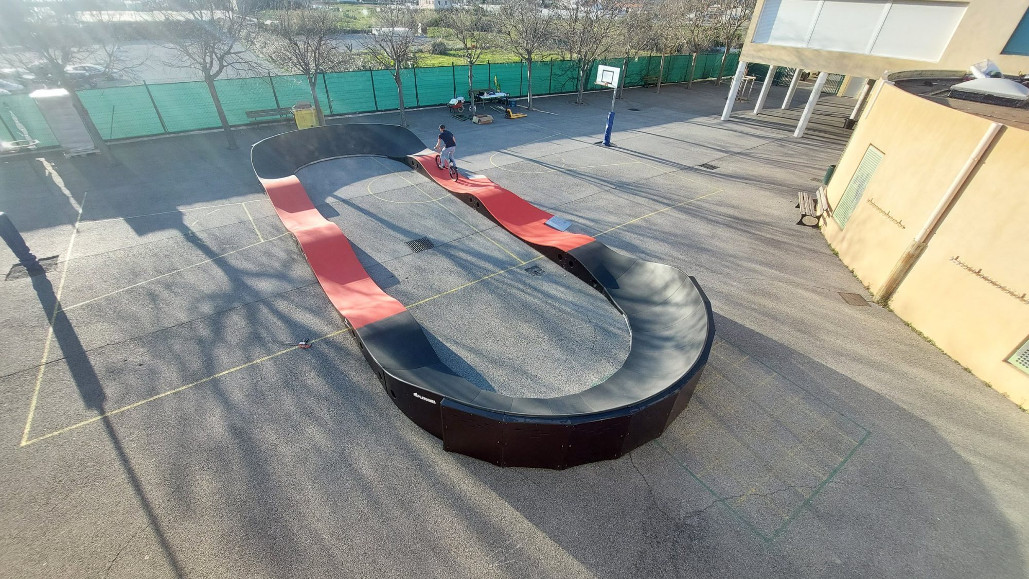 Pumptrack modulaire Monza à Nice (Alpes-Maritimes), vue d'ensemble