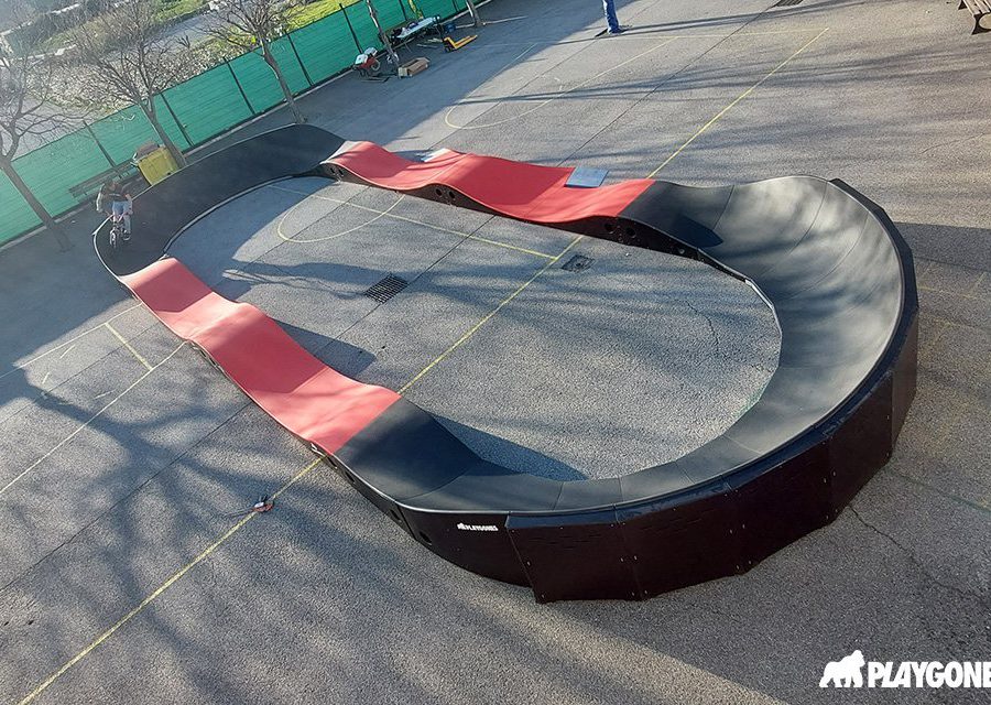 Pumptrack modulaire Monza à Nice (Alpes-Maritimes), piste terminée