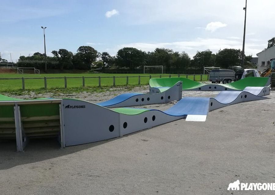 Pumptrack modulaire Brookland à Ploumoguer (Finistère), détail des modules