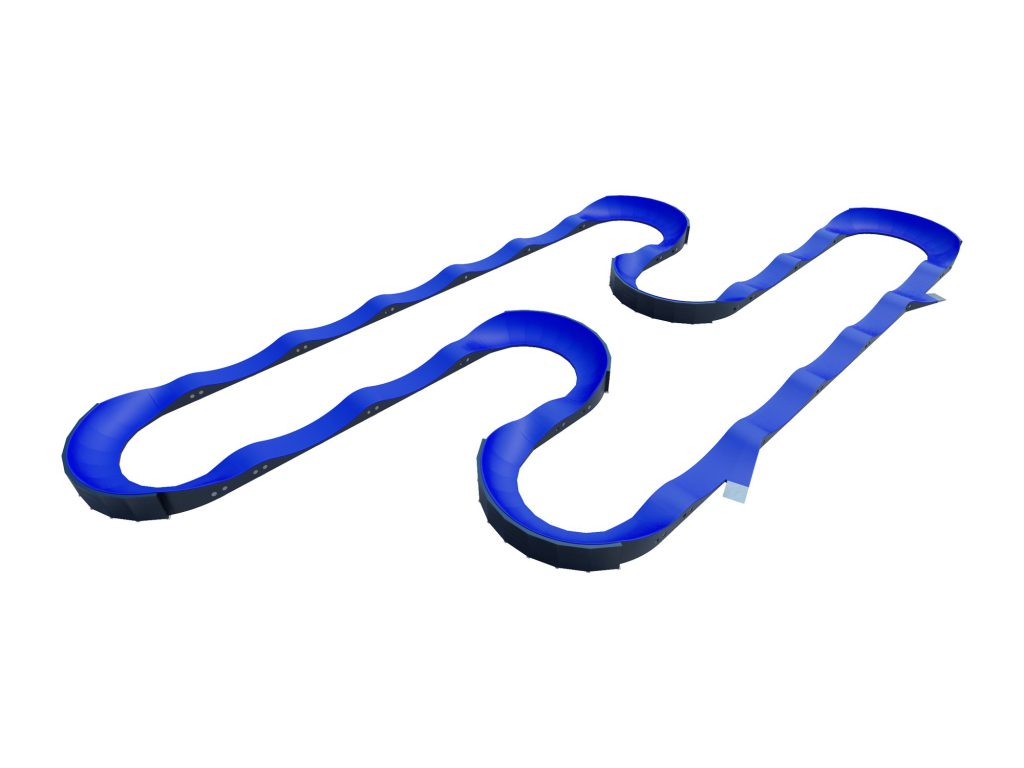 Pumptrack Riverside, modules bleu