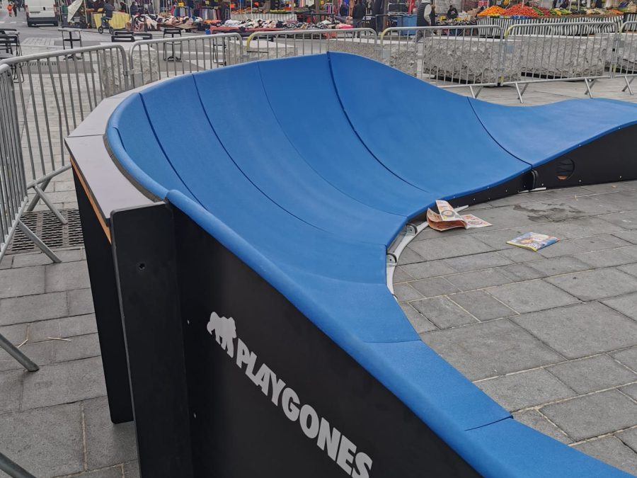 Pumptrack modulaire Brookland à Saint-Denis (Seine-Saint-Denis), détail des modules