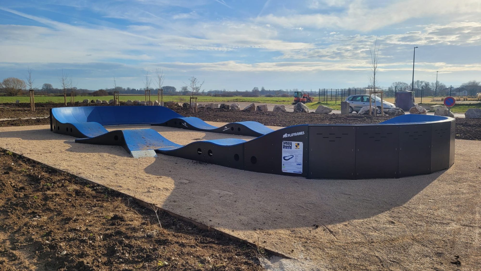 Pumptrack modulaire Monza à Saint-Usage (Côte-d'Or), vue d'ensemble