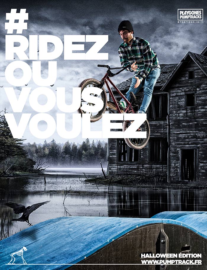 Affiche #RidezOùVousVoulez, Playgones Pumptracks