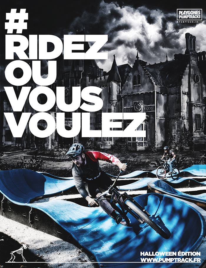 Affiche #RidezOùVousVoulez, Playgones Pumptracks