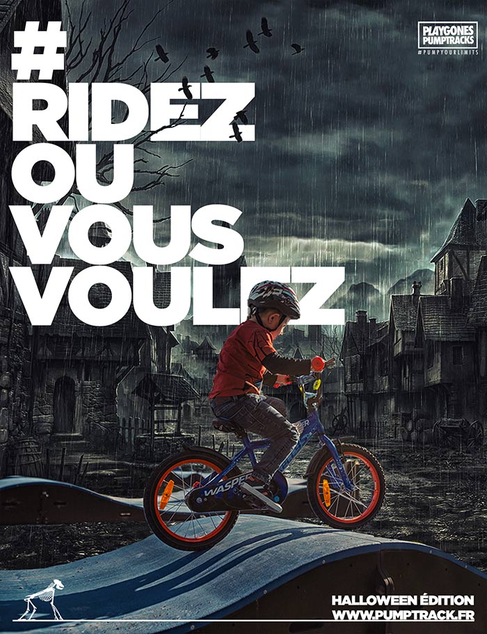Affiche #RidezOùVousVoulez, Playgones Pumptracks
