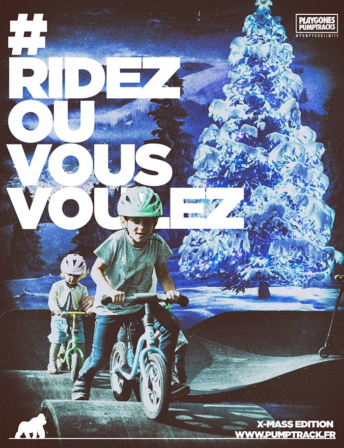 Affiche #RidezOùVousVoulez, Playgones Pumptracks