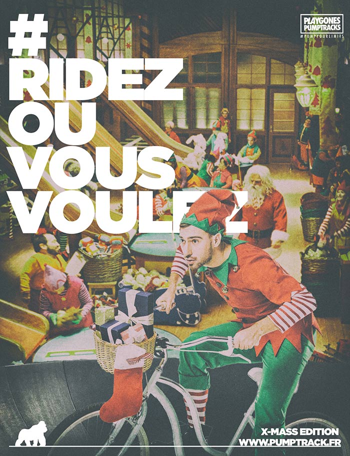 Affiche #RidezOùVousVoulez, Playgones Pumptracks