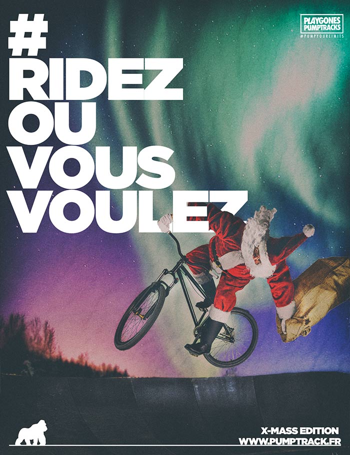 Affiche #RidezOùVousVoulez, Playgones Pumptracks